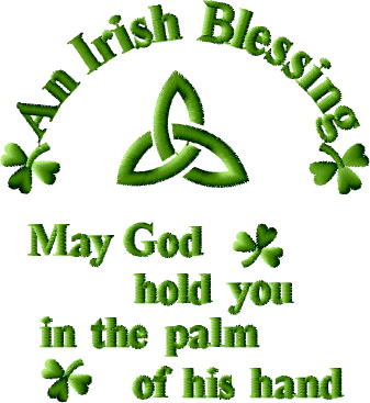 An Irish Blessing Free Embroidery Design