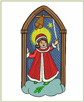 Bell Ringer Angel Embroidery Design