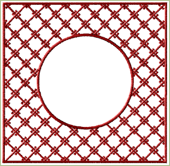 Victorian Background Frame Machine Embroidery Design