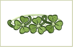 Shamrock Lace Border  Embroidery Design