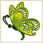 Lime Butterfly Free Design