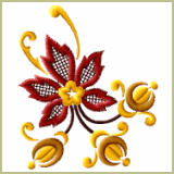 Fantasy Flower Embroidery Design
