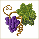 Grape Vine Embroidery Design
