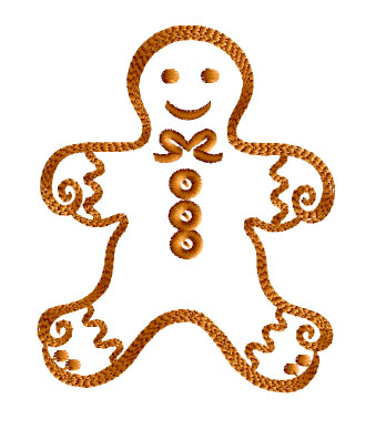 Gingerbread Man Free Embroidery Design