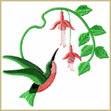 Hummingbird Embroidery Design