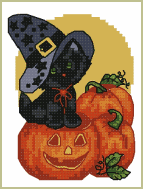 Halloween Kitty Embroidery Design