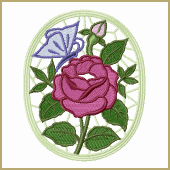 Rose Lace Medallion Embroidery Design