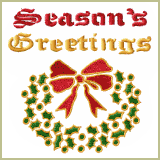 Season`s Greetings Embroidery Design