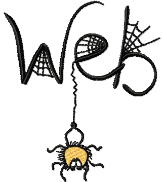 Spider on the Web Free Embroidery Design