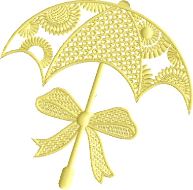 Sunny Umbrella free embroidery design