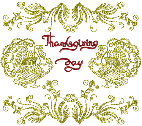 Thanksgiving Motif Free Embroidery Design