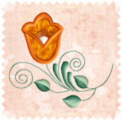 Tulip Applique Embroidery Design