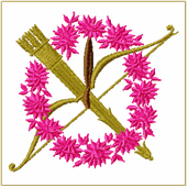 Valentine Bow & Arrow Embroidery Design