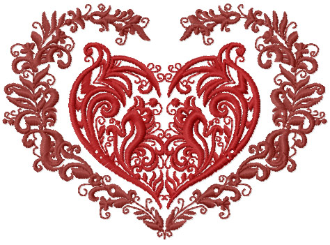 Free Valentine Cards on Designs  Valentine Heart  Abc Free Machine Embroidery Designs Com