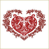 Valentine Heart Embroidery Design