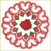 Valentine`s Wreath Embroidery Design