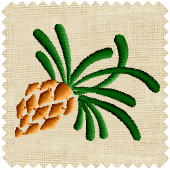 Pine Cone Embroidery Design